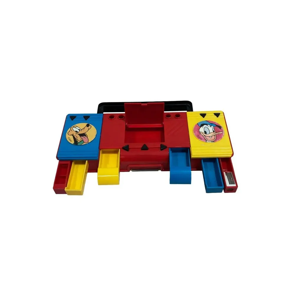Vintage 1991 Disney FLOMO Mickey & Friends Boombox Pop-Up Pencil Case Sharpener
